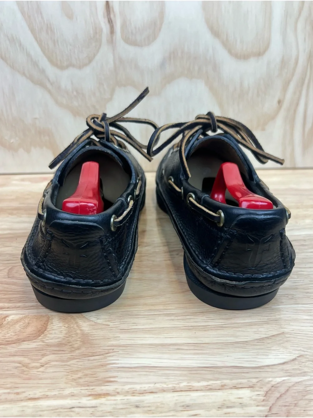 Frye Boat Shoes Size 8.5 Black Leather Loafers #Preppy #Loungewear